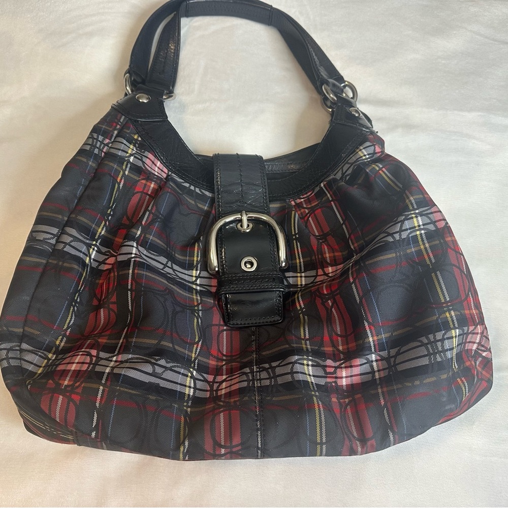 Plaid Coach Purse